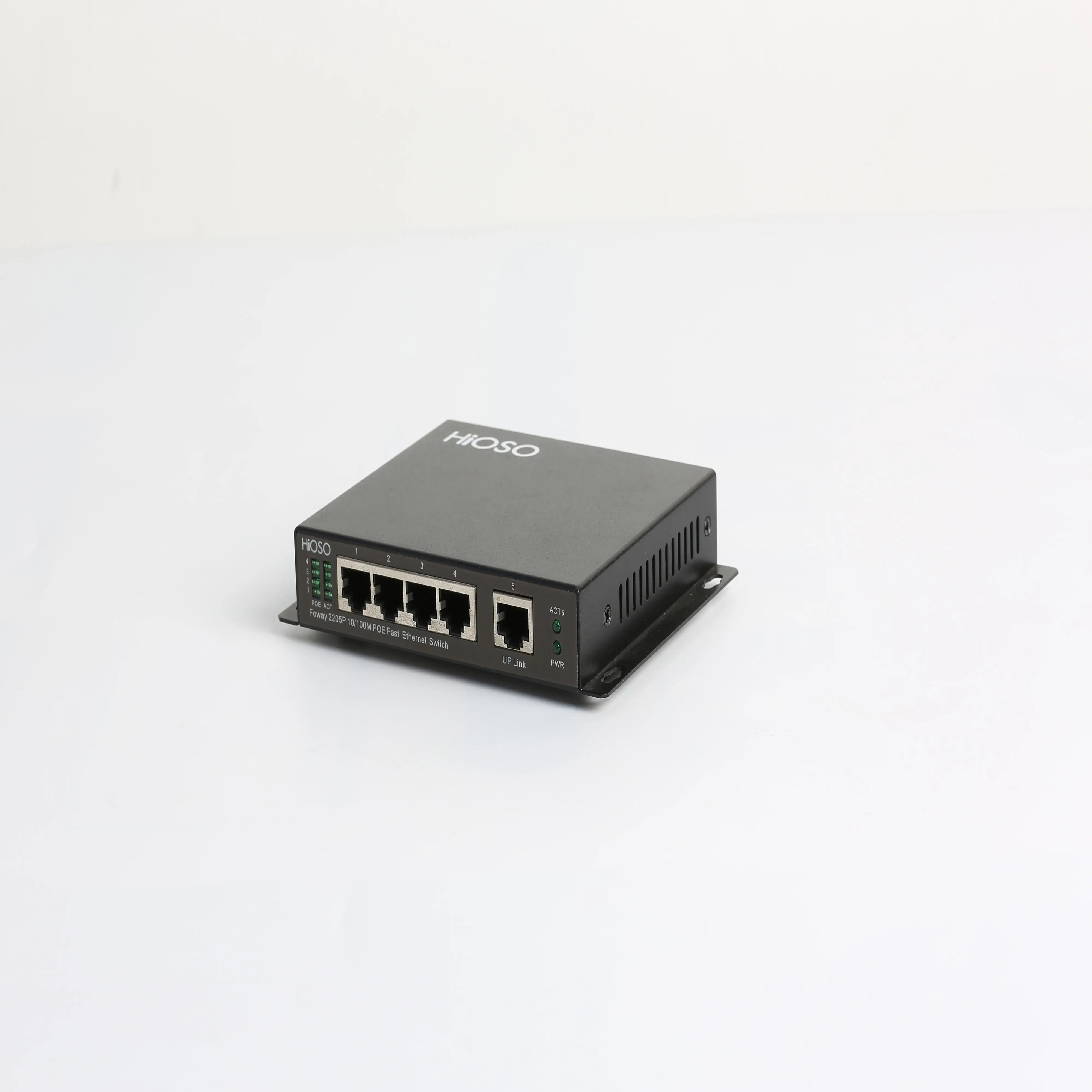 Mini industrial 4 10/100M POE Ports +1 100M RJ45 Port POE Switch Total power 120W
