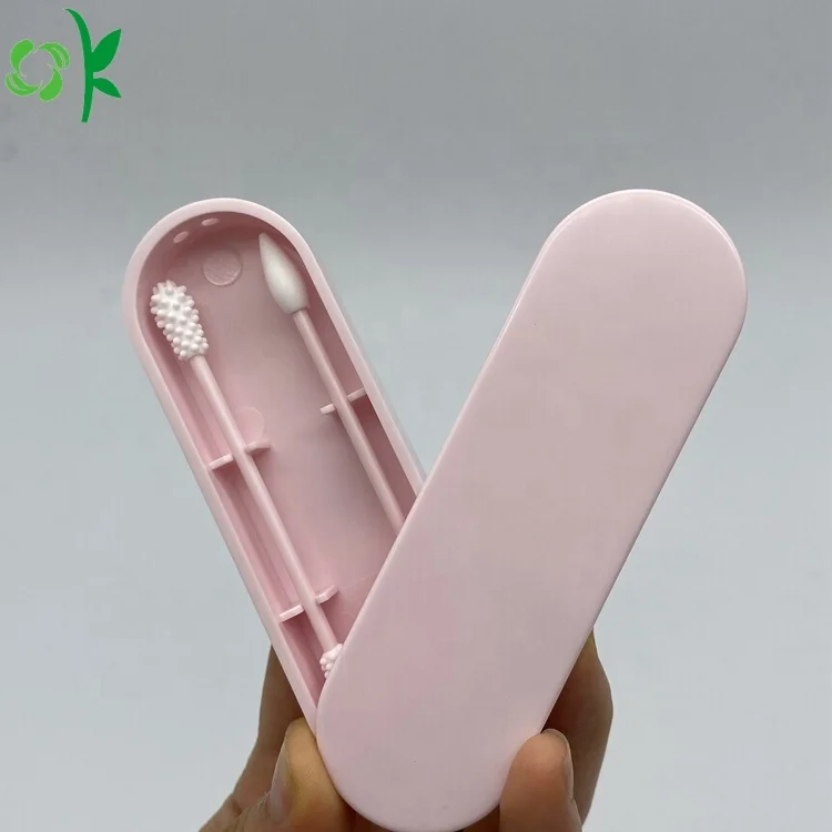 OKSILICONE экологически чистые многоразовые двухсторонние силиконовые ватные палочки для чистки макияжа и