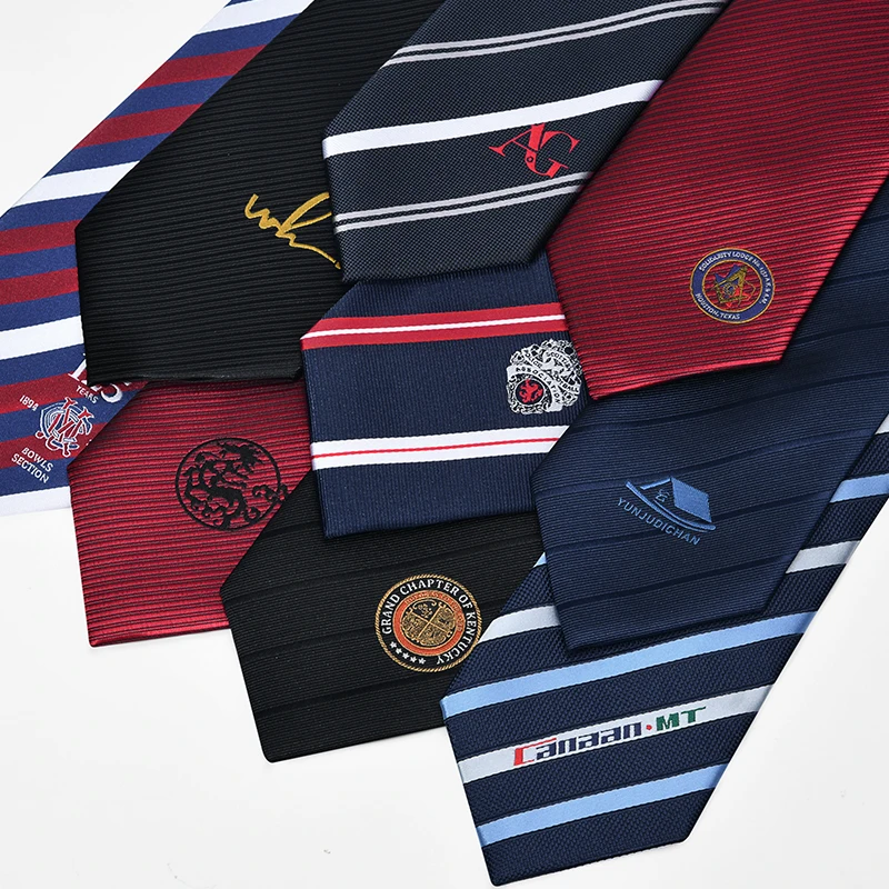 
Ties Men Custom Logo Tie Handmade Fashion Corbata Silk Necktie with Logo 