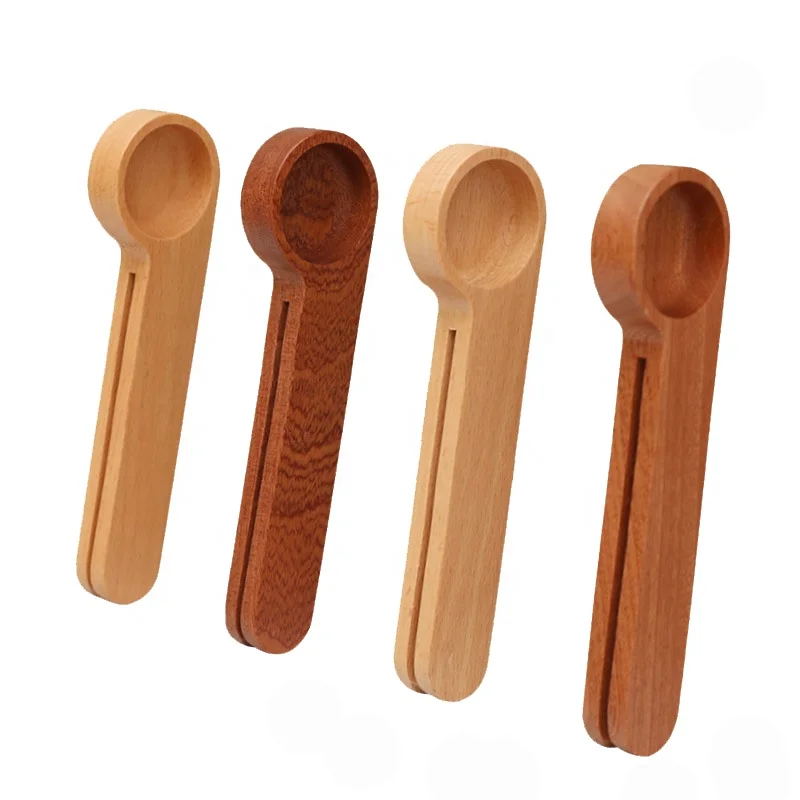 Двухцелевая деревянная кофейная мерная ложка из Букового дерева чашка для меняния мерные чашки и ложки