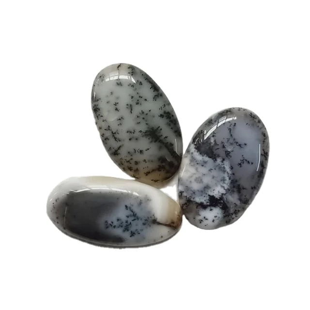 Натуральный дендритовый опал, кабошон, драгоценные камни разных размеров и форм, ручная работа и полировка, гладкие и плоские драгоценные камни для ювелирных изделий