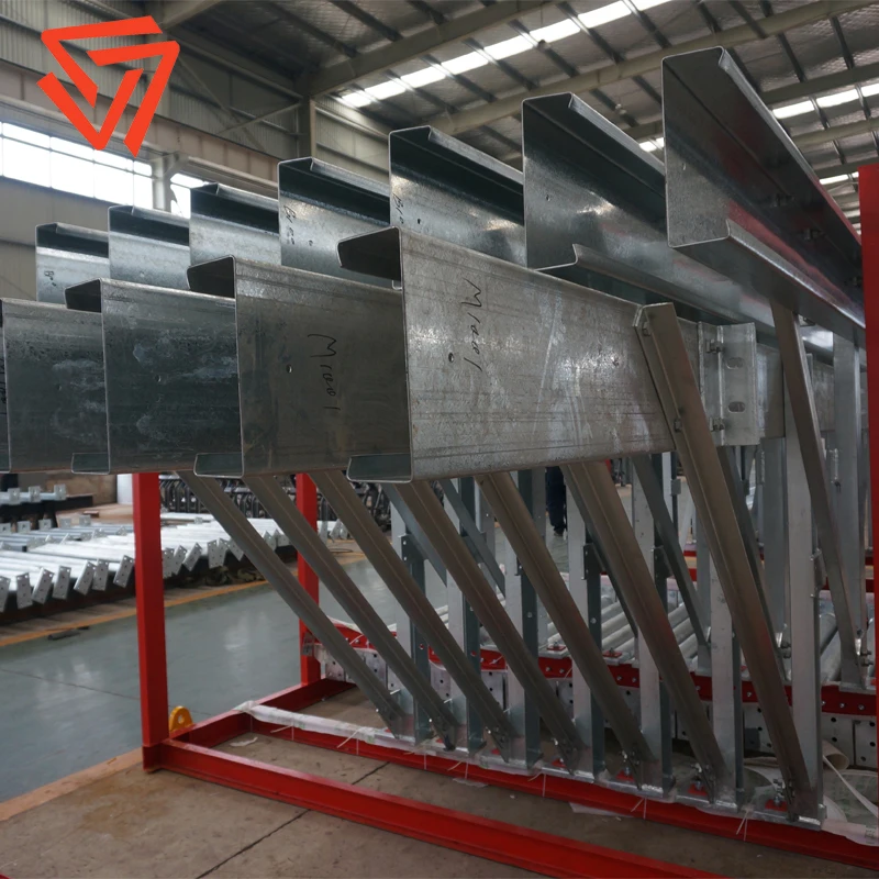 C Z purlin roll forming machine produced solar panel mounting bracket