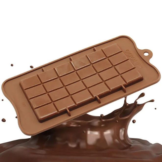 Silicone Chocolate Bar Molds Hot Chocolate Moulds Rectangle Baking Silicon Bakeware Molds Shape Wax Flexible Molds