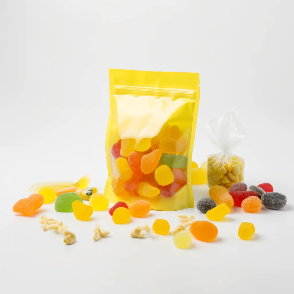 Plastic Resealable Zippered Pouch Clear Plastic Zipper Pouch Zipper Smell Proof Stand Up Pouch for Cookie Nuts Packaging Bag