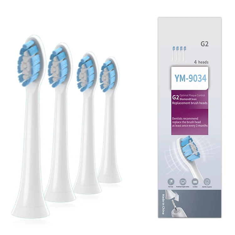 High Quality 4Pcs/Count Replacement Brush Heads For Philps Sonic Toothbrush With Blister Package