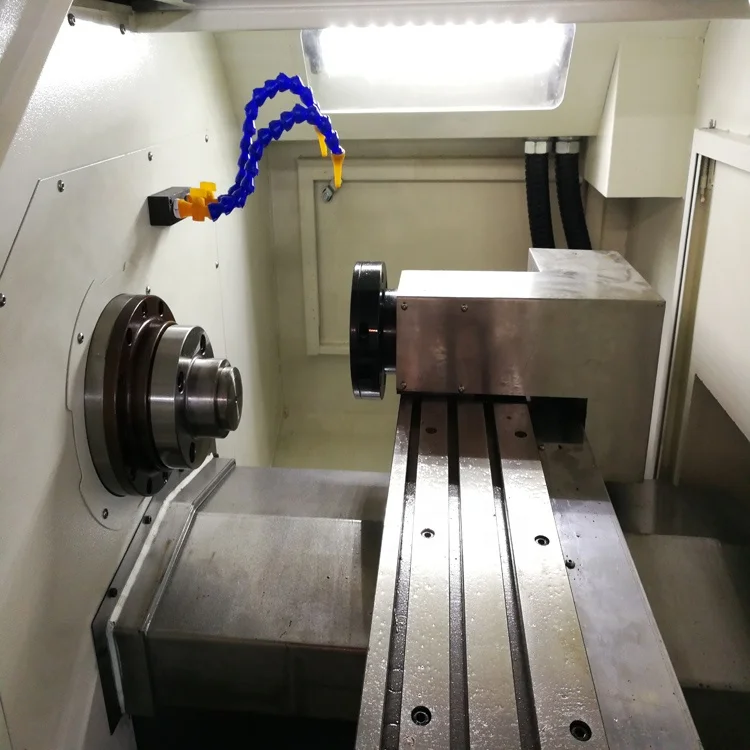 
CNC small high quality flad bed linear lathe machine center for auto aerospace medical brass valve parts 