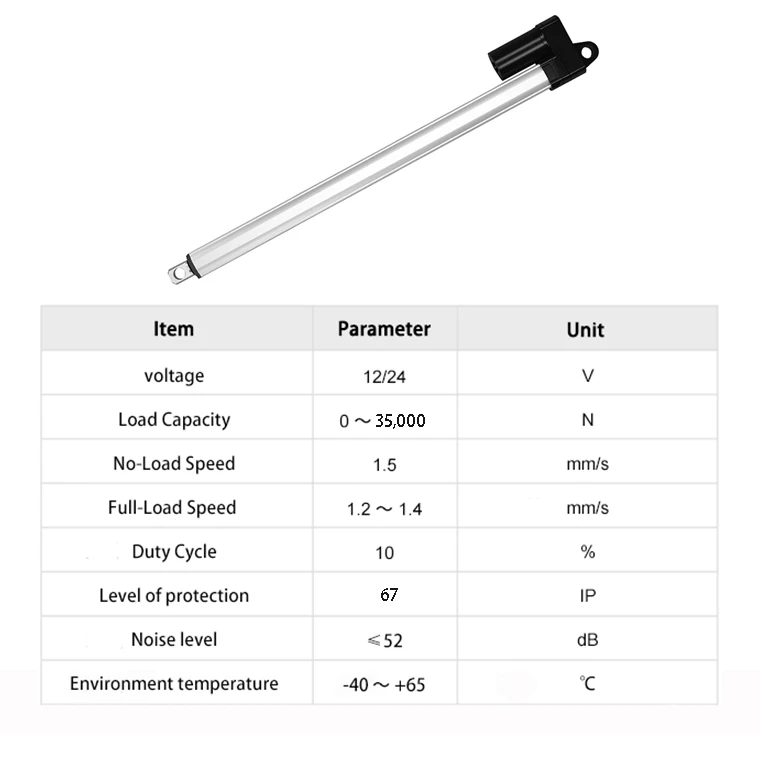 TOMUU 12V 24V 15000N 20000N линейный привод для солнечного