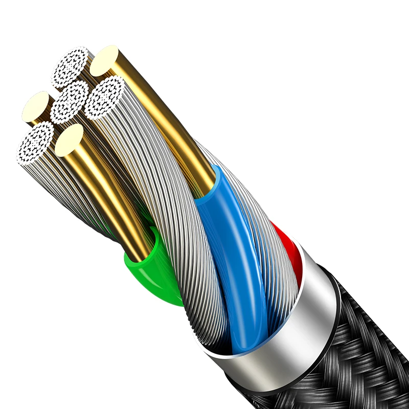 
USAMS Wholesale Price U5 Aluminum alloy Braided USB Data Cable For IPhone 