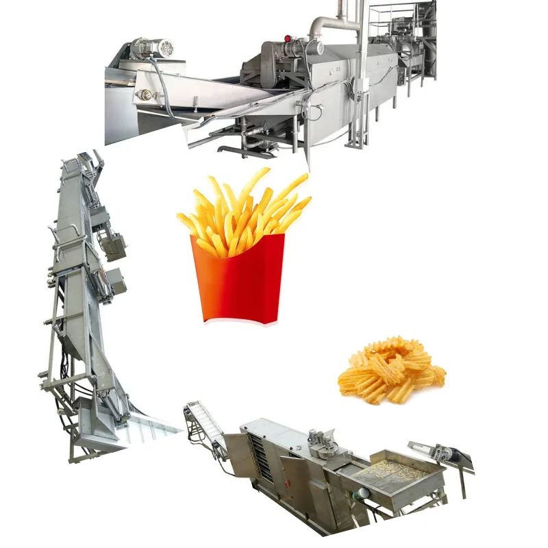 New automatic potato chips french fries cutting making machine