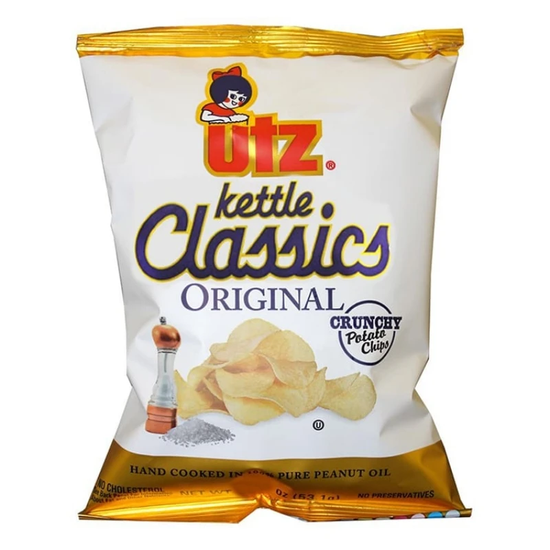 Food Bag Airtight Back Center Seal Banana Chips Plastic Snack Pillow Bag