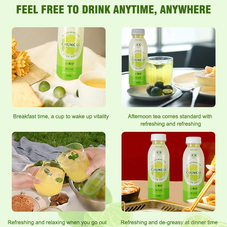 LISHI Factory Price Fruit Juices Concentrate China Manufacturer Box Gift 350ML Lime Juice Drink