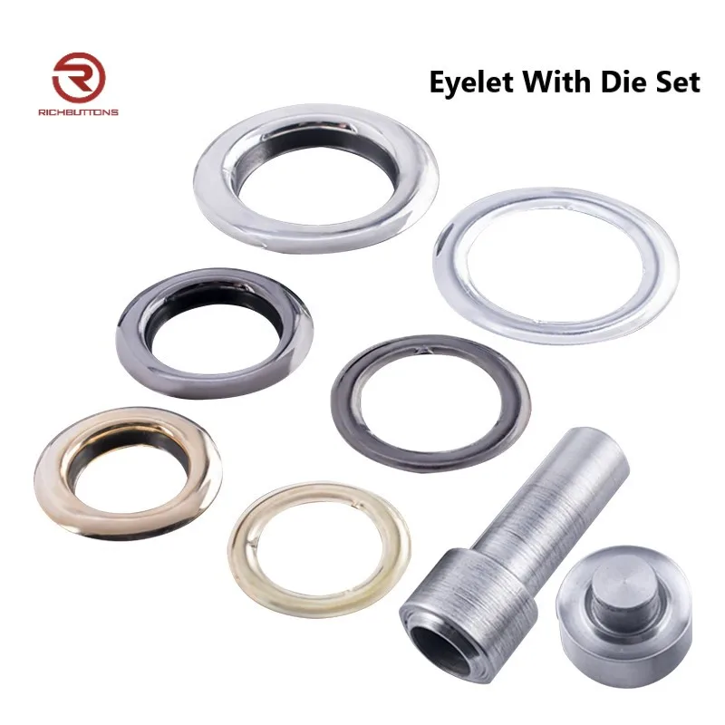 Custom Logo Round Mesh Brass Copper Metal Grommets Eyelets Ring For Garment Clothing And Shoes