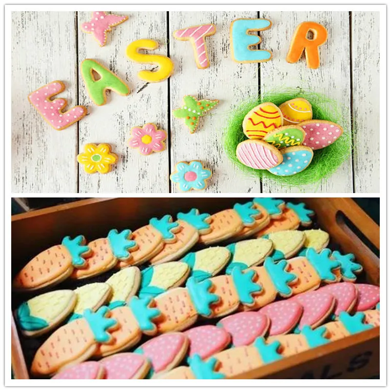 Christmas Easter Theme Cartoon Fondant Cookie Baking Mold 3d Cookie Cutters Molds