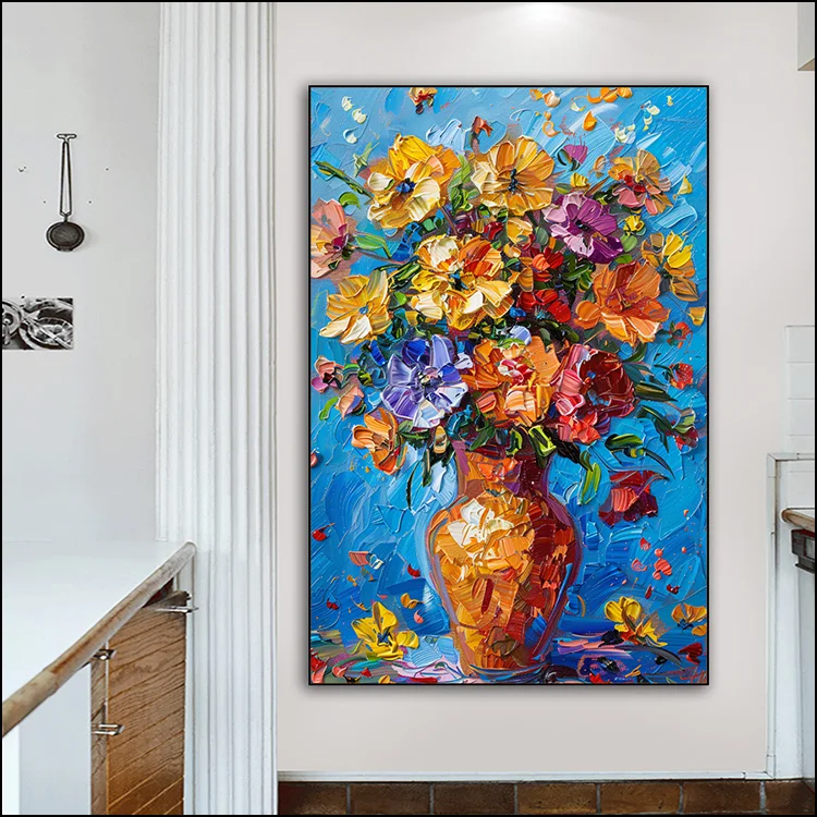 New Chinese flower hand-painted living room hanging picture home decor painting and wall art other paintings