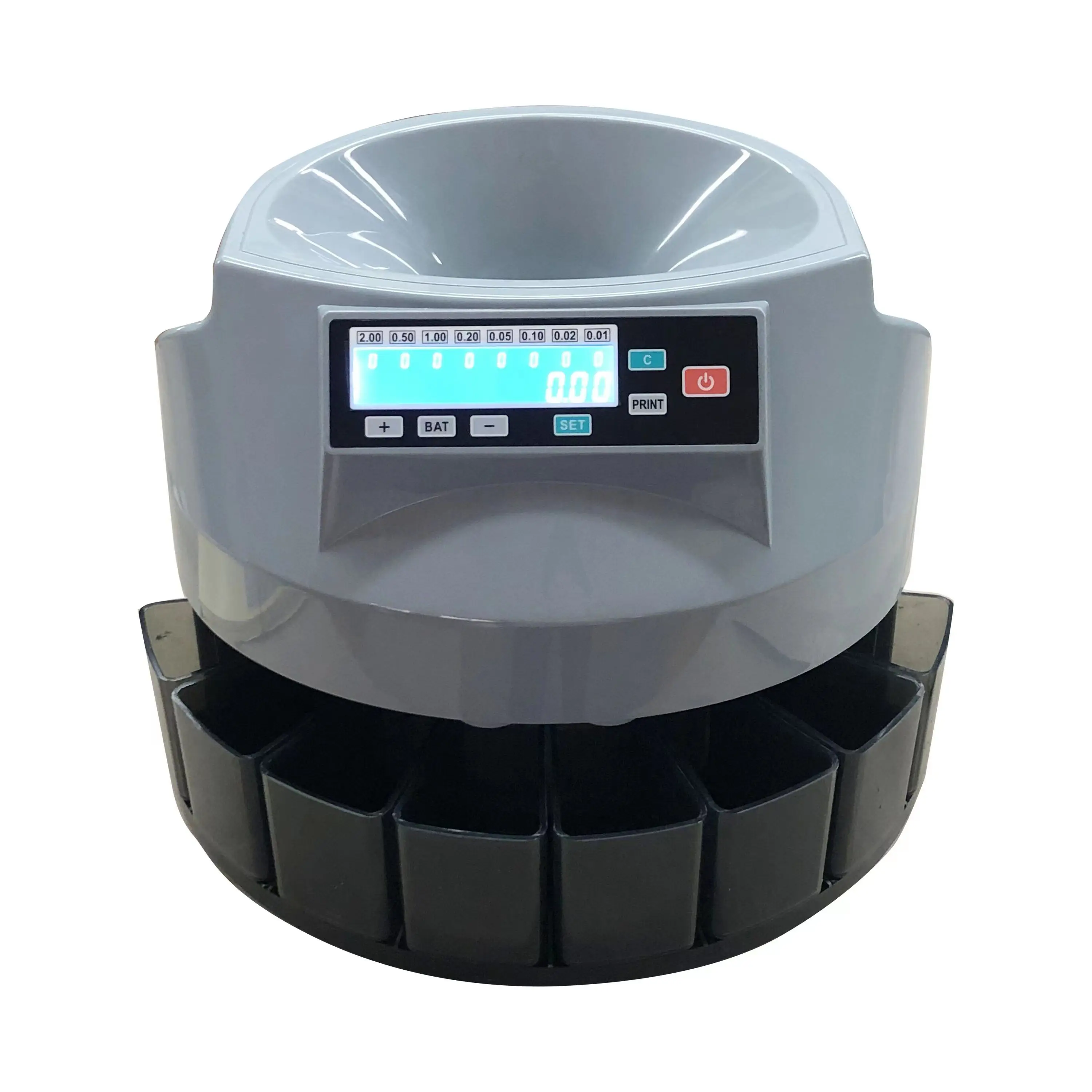 Automatic Coin Sorter and  Counter Machine Large LCD  coin counter industrial  Supports All Denomination of US Coins