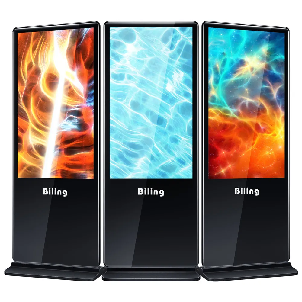 floor standing wall video super slim floor standing kiosk 32 inch captiva lcd screen advertising digital signage kiosk billboard