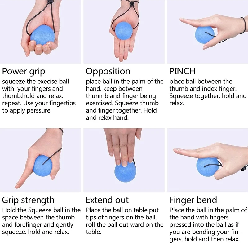 Hand Grip Stress Ball Portable Squeeze Stress Relief String Balls