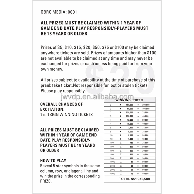 Factory direct sale lottery numbers digital prinating Black Core Paper Custom Sizes design winning lottery tickets