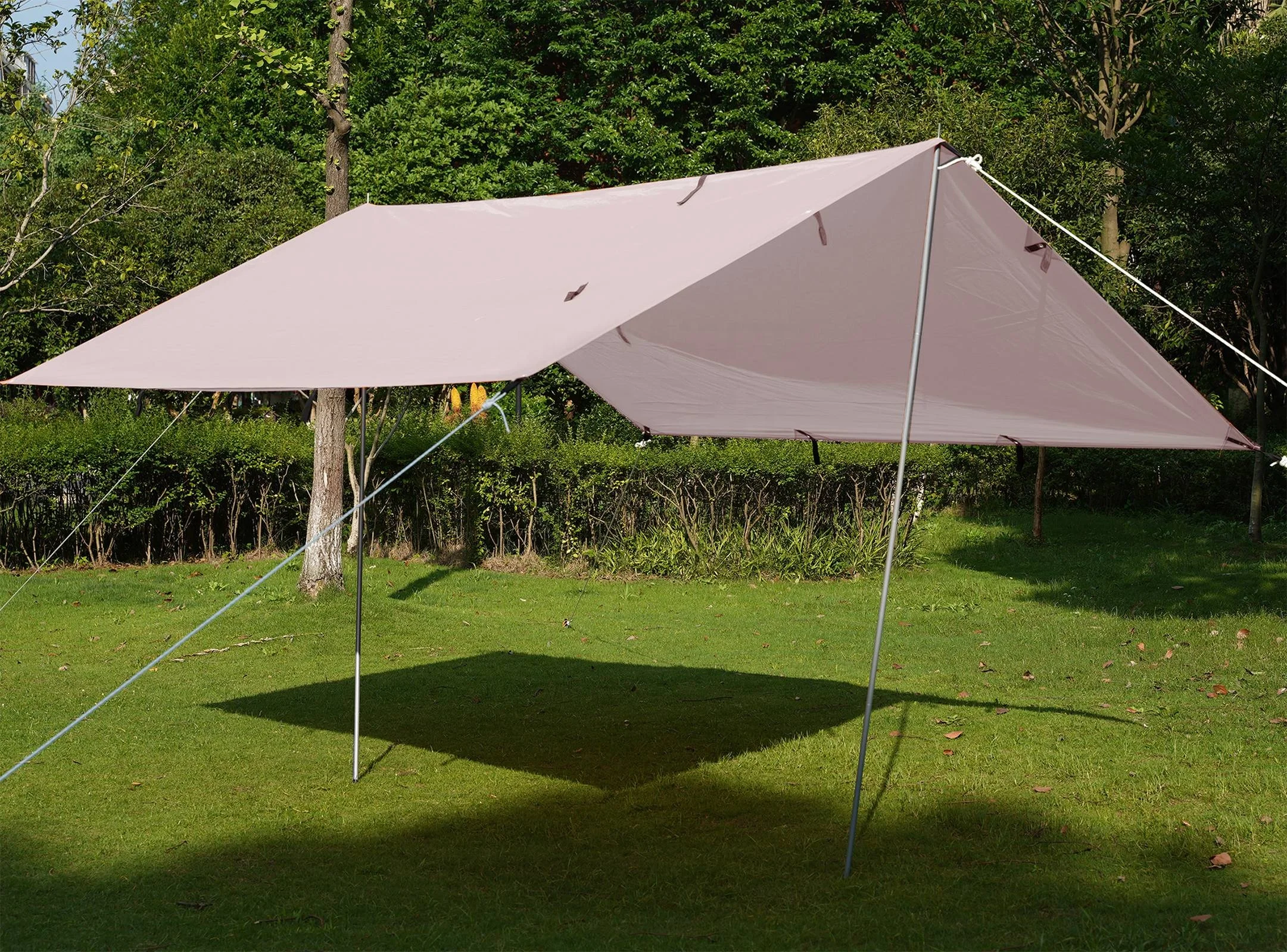 3x3M Waterproof Oxford Tarp with Storage Bag Nails Poles Ropes Windproof Anti UV Camping Tent Tarpaulin Gazebo Tent