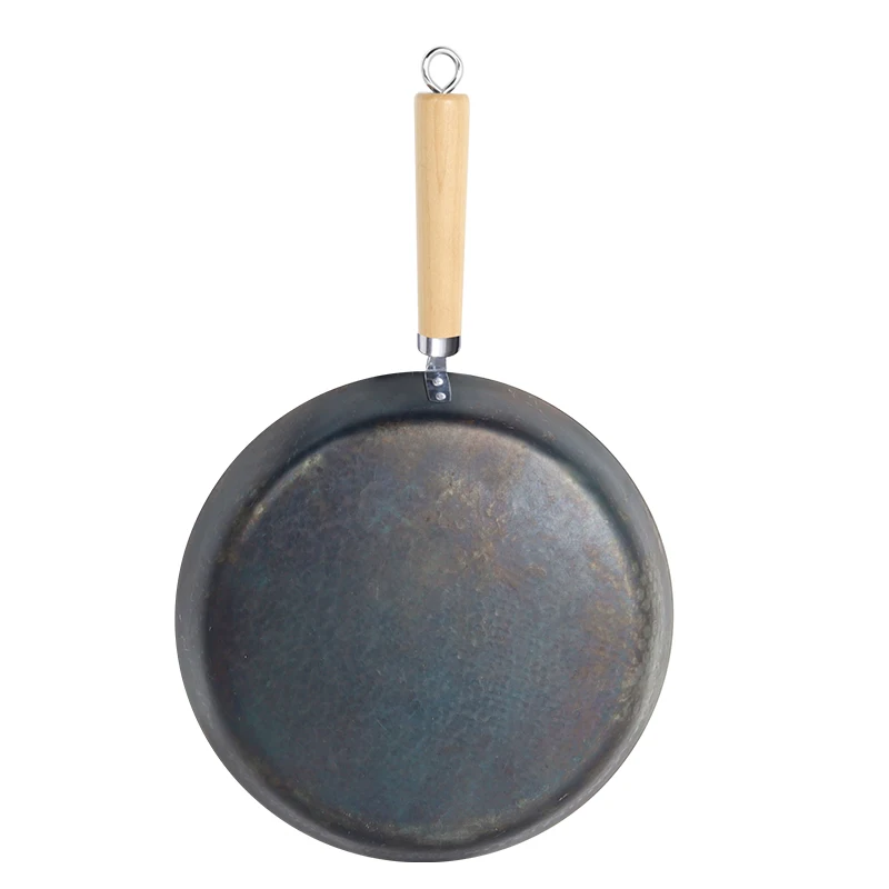 with wooden handle carbon steel pan camping cooking pans square