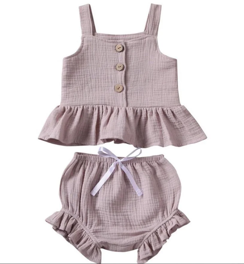 layer ruffle flutter pink plaid short sleeve frocks newborn linen clothes kid fashion boutique dress