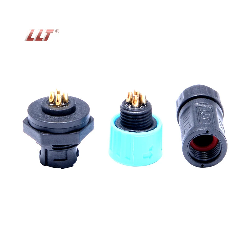 IP67 M12 2 3 4 5 6 7 8 Pin черная Светодиодная лента для кабинета лампа питания водонепроницаемый разъем