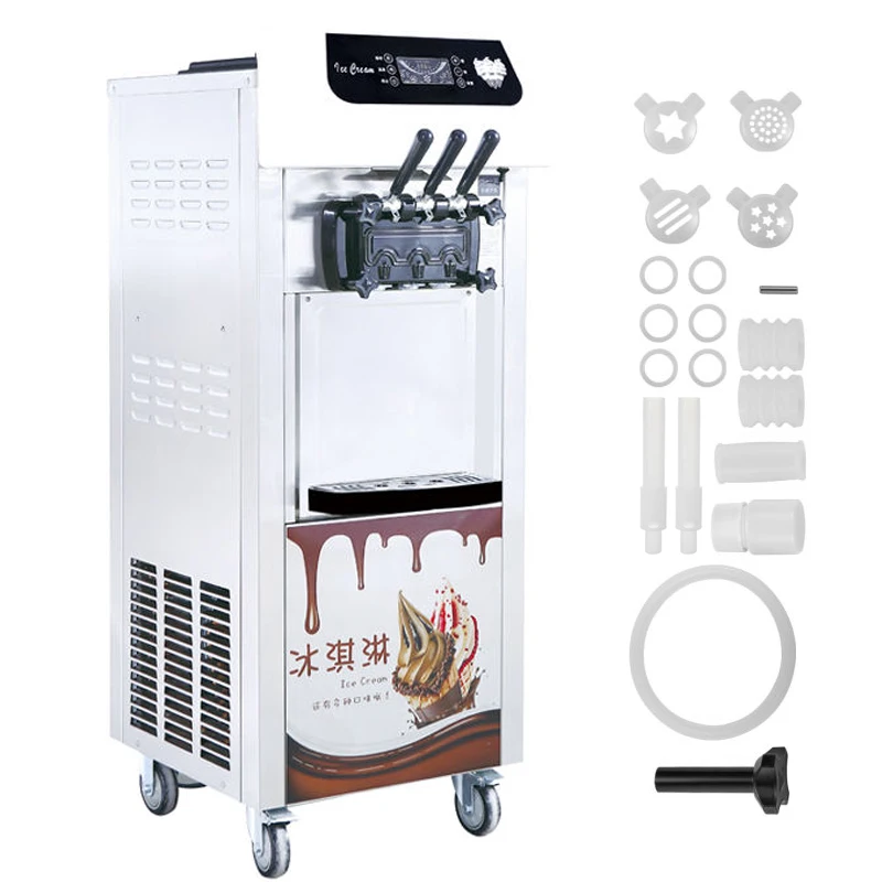 Ice Cream Makers 3 Flavor Automatic Soft Serve Ice Cream Making Machine Commercial Ice Cream Machine For Business Prices