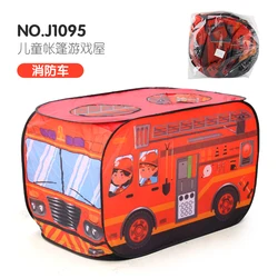 Hight Quality Camping Kids Tent Popup Playhouse Fire Truck Police Car Tent Car Indoor Outdoor Game House Bus Tent