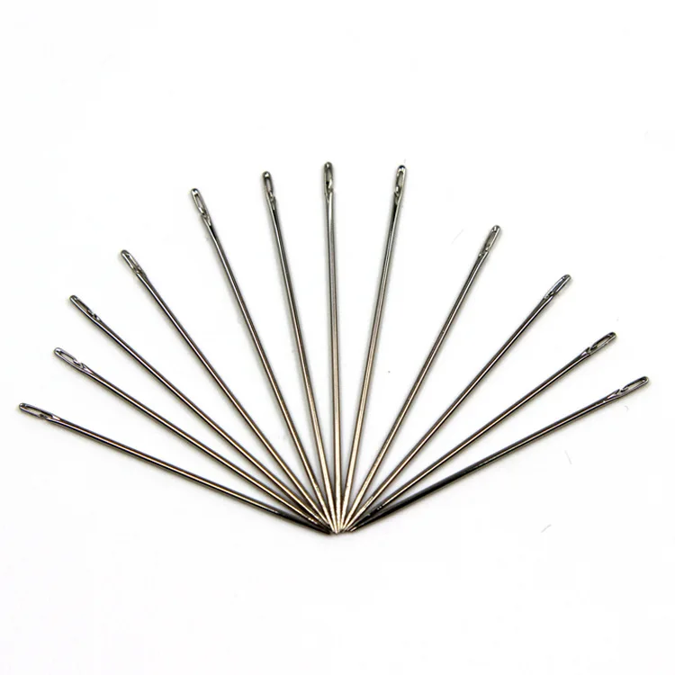 Stainless Steel Needles Hand Sewing Crafts Large Big Eye Manual For Embroidery Tapestry Punch Needle agujas de coser