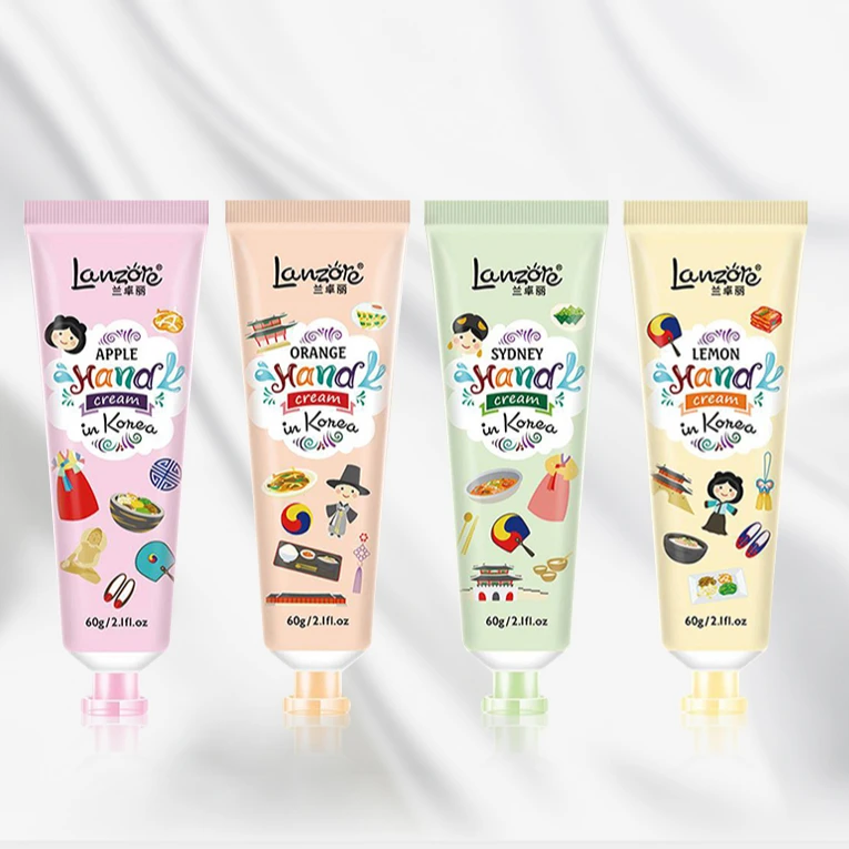 
Korean 60g Natural Anti Aging Handcream cherry Peach Rose Cherry Moisturizing Travel Hand Cream for dry skin 