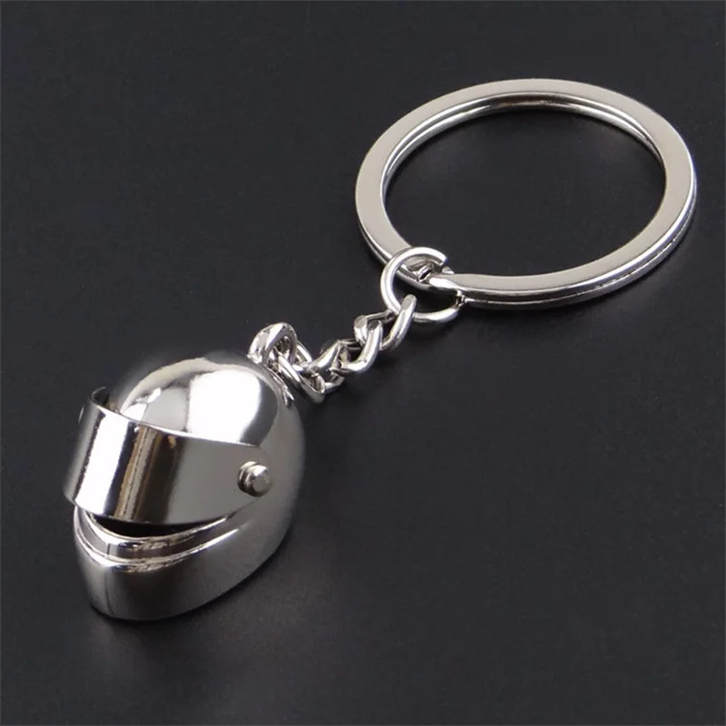Wholesale Custom Logo 3D Blank Key Chain Helmet Design Zinc Alloy Metal Keychain