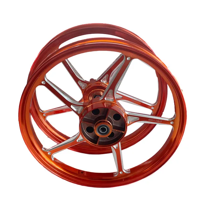 511 Orange Motorcycle aluminum wheels ,Sport rim y15,y15zr,y125,lc135...