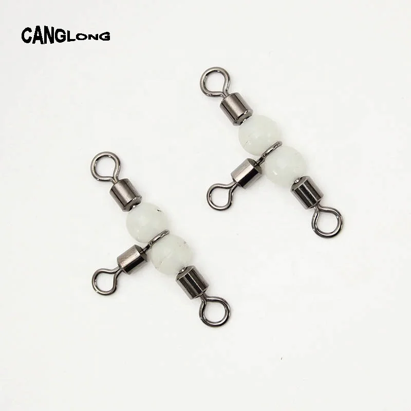 Canglong оптовая продажа поперечная линия Поворотная снасть рыболовные снасти 3 Way свечение бисера Rig Rolling T