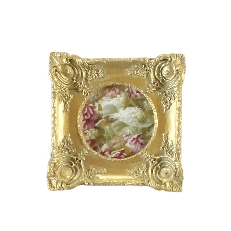 European-style American retro distressed photo frames table European ornaments picture mirror frames gift