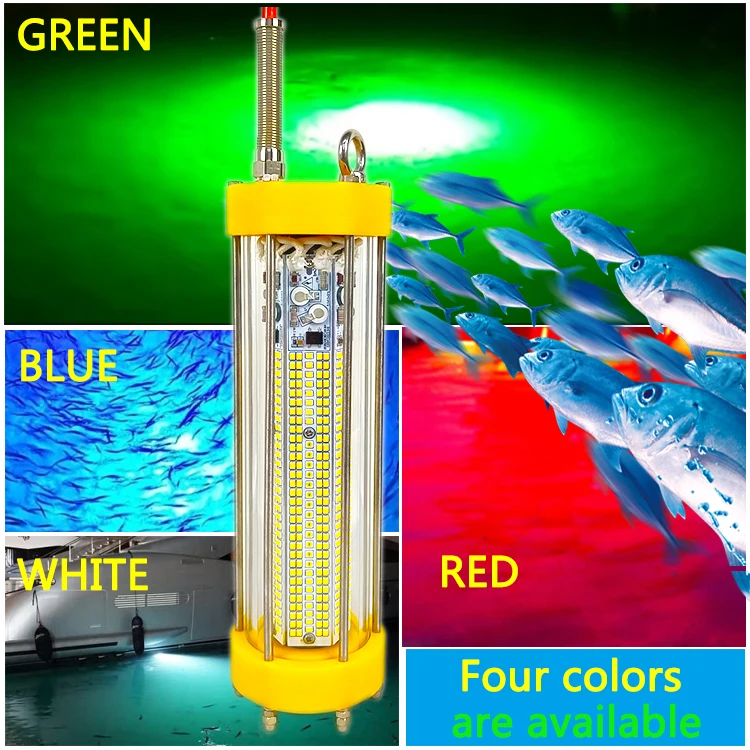 700W 220V White Blue  IP68 316L deep drop fishing light led marine flood light for sea fishing