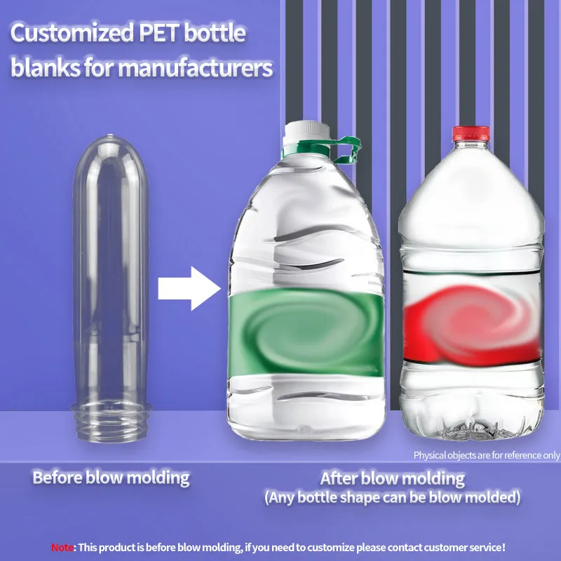 PET Preform Neck Used for Drinking Water and Beverage Bottles with 28mm 30mm 38mm 45mm 55mm Transparent Resin Packing Pcs Color