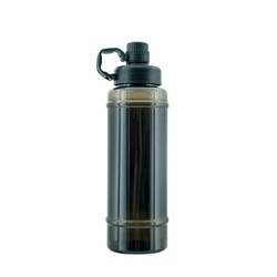 Large capacity portable clear disposable customized logo plastic sport drinking water bottle