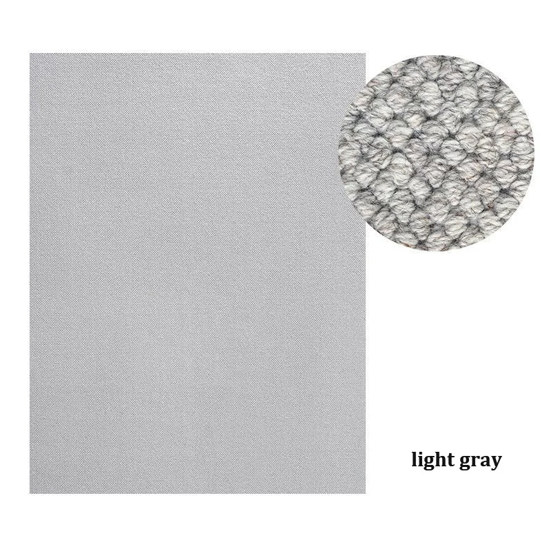 Handmade Wool Solid Color Japanese Living Room Carpet High-end Plain Nordic Wabi-sabi Style Minimalist Bedroom Carpet Rectangle