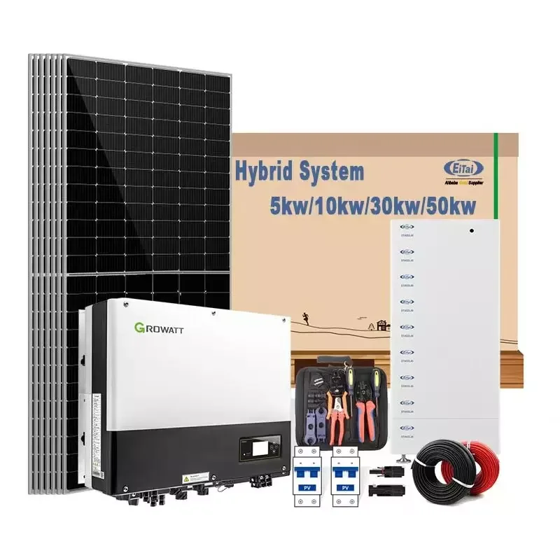 Комплекты электроэнергии GROWATT трехфазные однофазные 230 В 10 кВт 12 5 гибридная Солнечная система для домашнего хранения