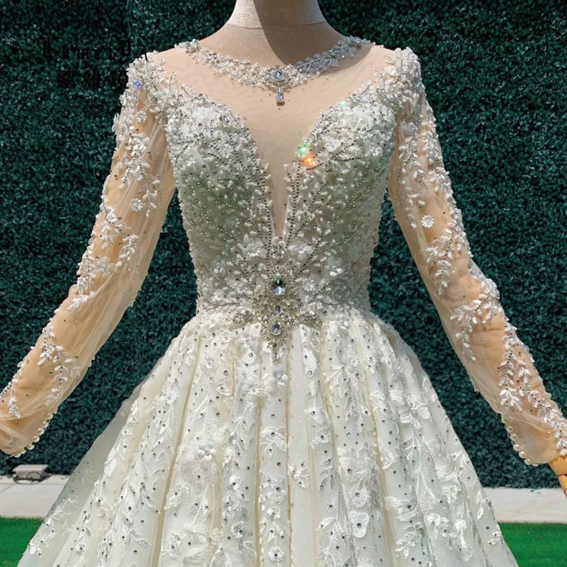 Пляжное свадебное платье с аппликациями ручной работы, роскошное свадебное платье, свадебное платье Jancember для новобрачных