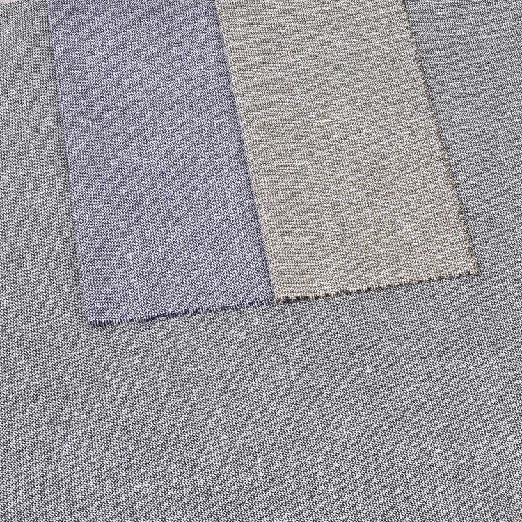 Wholesale Yarn Dyed Woven Design Polyester Men Cloth Fabric Custom Gray Color Jacquard Suit Fabric Linen