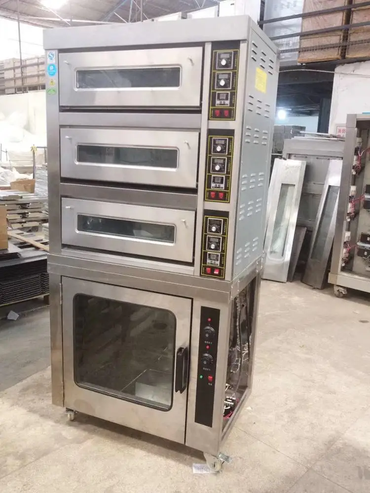 one deck combination 2 in1 electric oven with proofer oven combi oven proofing machine