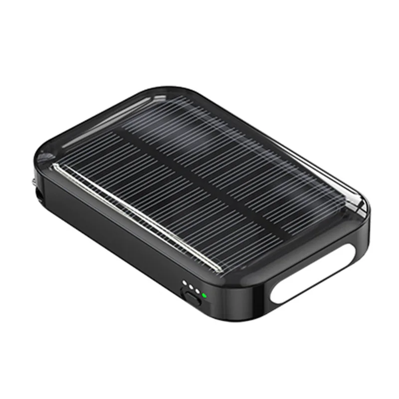 Mini Solar Keychain Power Banks Solaire USB Type C Charger Waterproof 5000mAh Large Capacity External Battery Powerbank Case