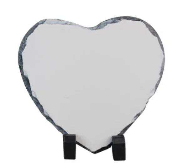 Valentines day Heart Blank sublimation rock stone slate picture frame custom with print picture and logo for home decoration