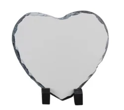 Valentines day Heart Blank sublimation rock stone slate picture frame custom with print picture and logo for home decoration