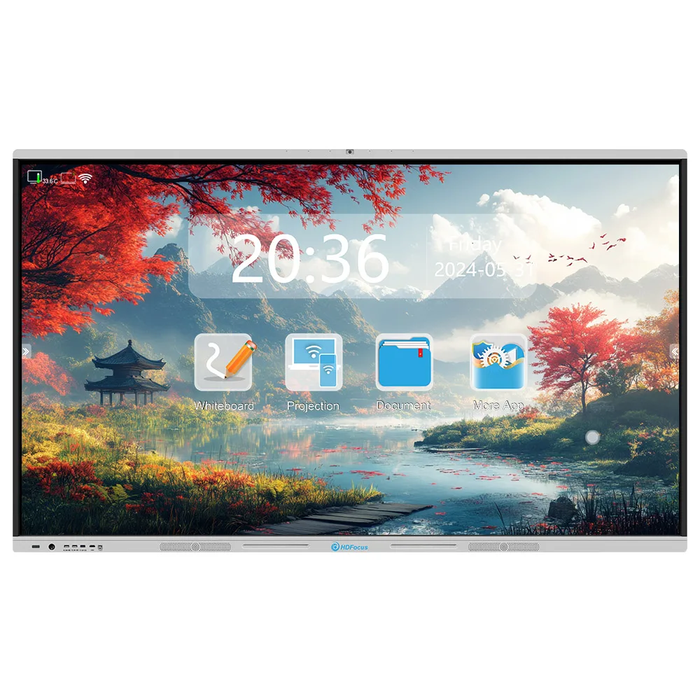 Classroom Smart Board With Finger Pen Touch Screen No Projector Needed Interactive Flat Panel Display for Meetings