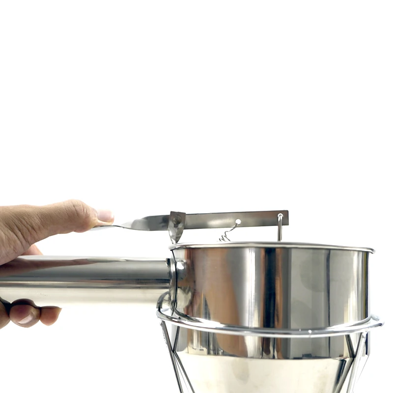 Simple Operation Stainless Steel Stand Piston Funnel for Wax liquid, Batter, Sauce, Syrup, Condiments, Frosting, Cream