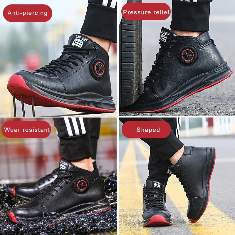 Hot Sale Indestructible Steel toe Industrial Shoes Anti puncture and slip Men Safety Shoes for construction