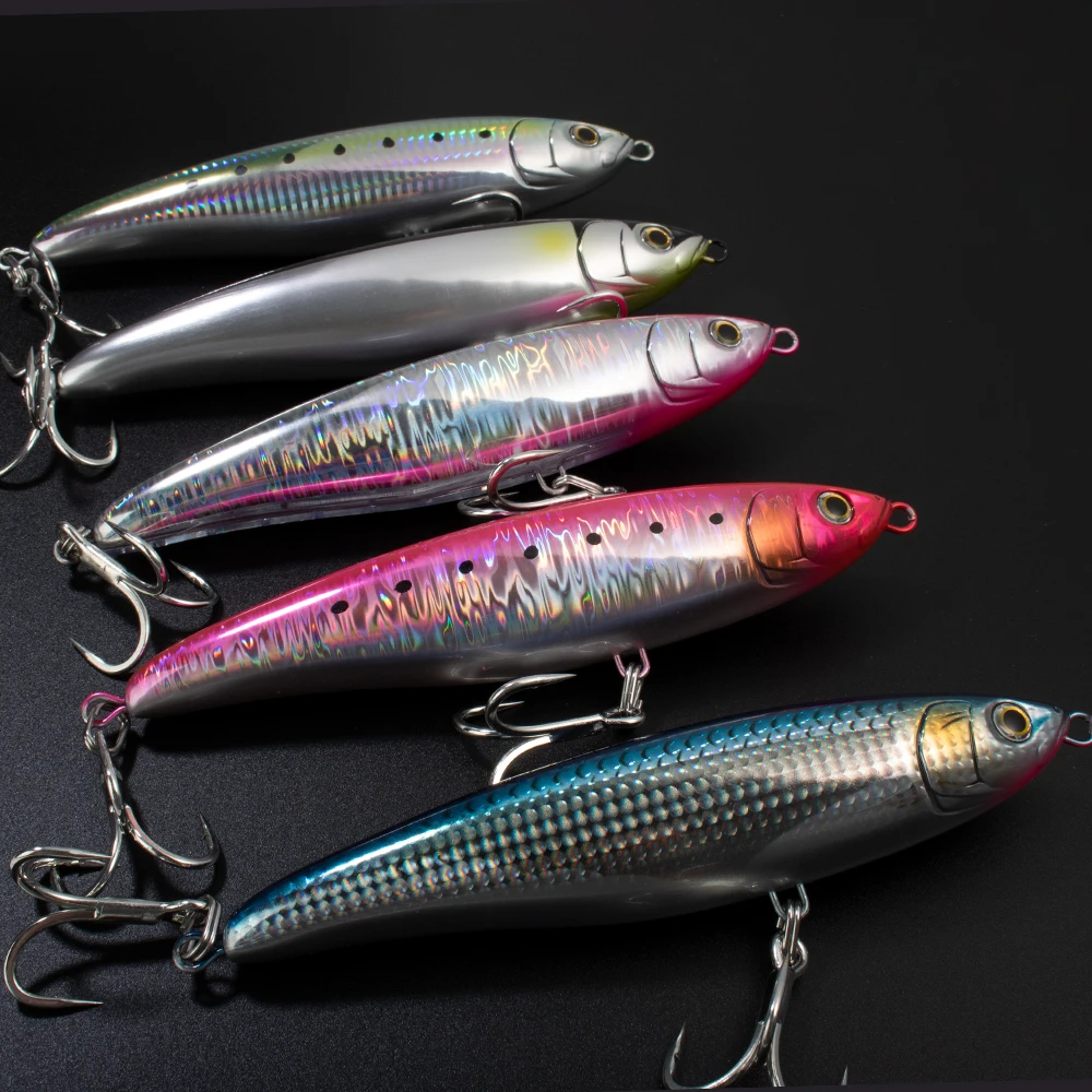 Jigging pro 75g 180mm Simulation Plastic Fishing Pencil Lure For Saltwater Floating Hard Stickbait Lure Artificial Bait