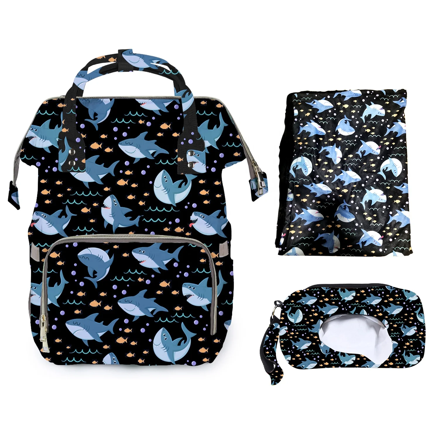 Набор многофункциональных сумок для детских подгузников, комплект из рюкзака и мягкого одеяла с карманами для бутылочек для кормления